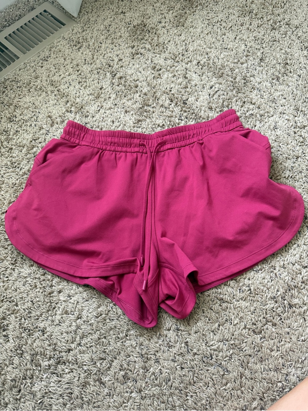 Lululemon magenta lounge shorts